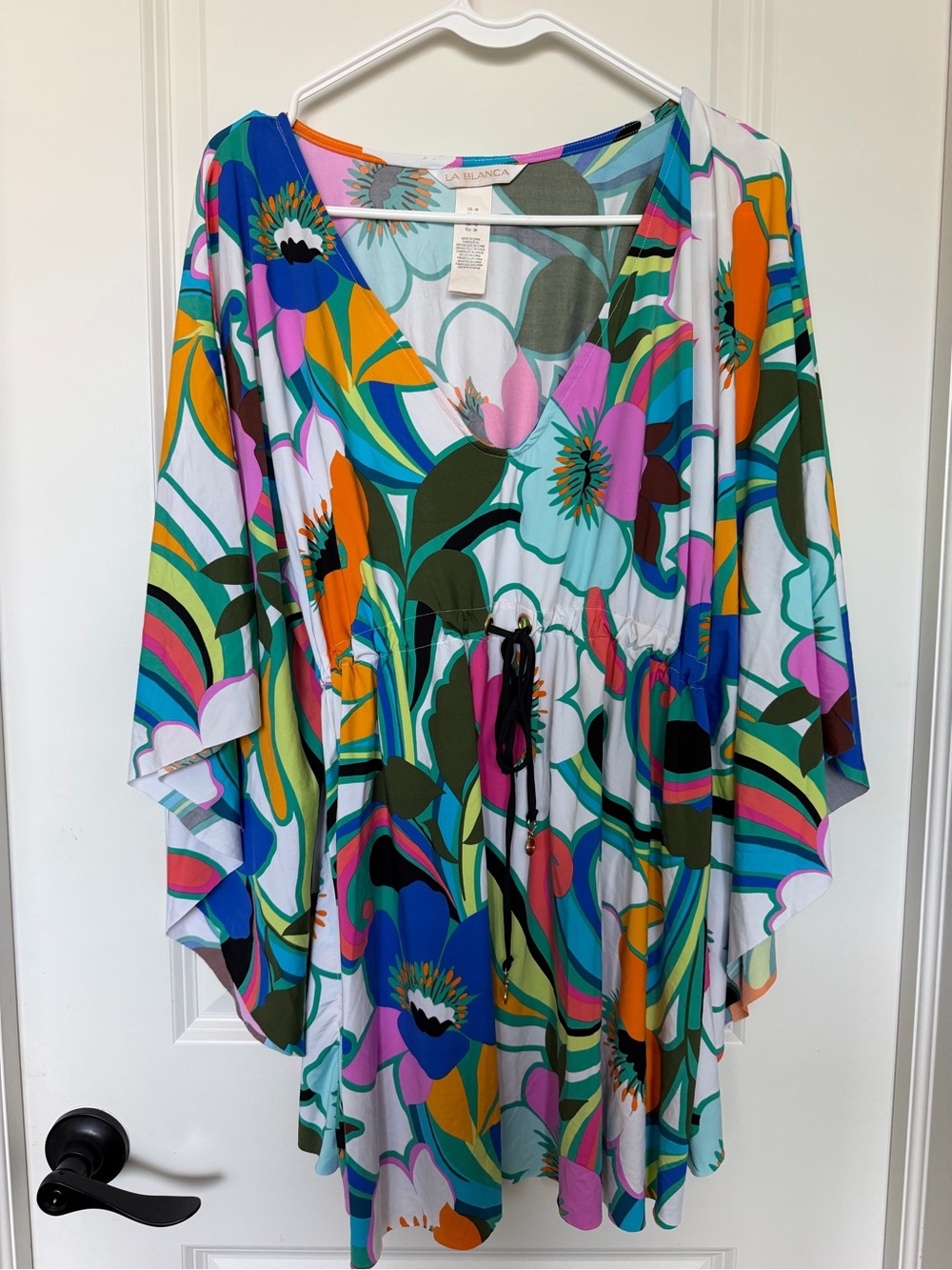 La Blanca Multicolor Floral V-Neck Tunic